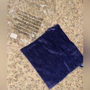 Blue Velvet Drawstring Bag